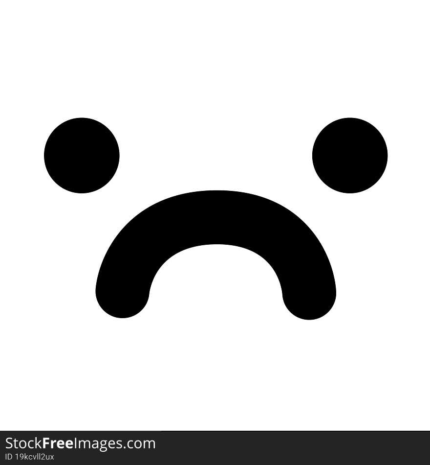 simple sad face icon