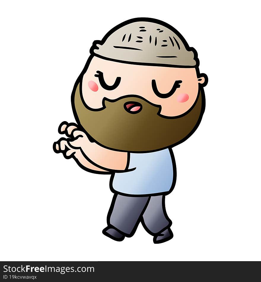 cartoon man with beard. cartoon man with beard