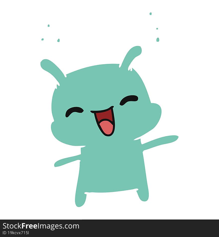 cartoon kawaii cute happy alien