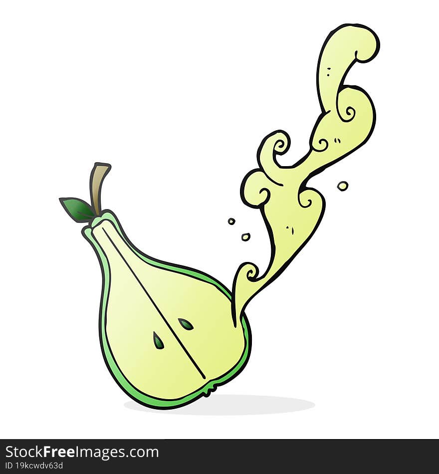 Cartoon Half Pear