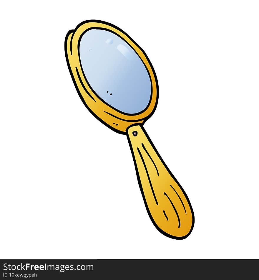 cartoon doodle magnifying glass