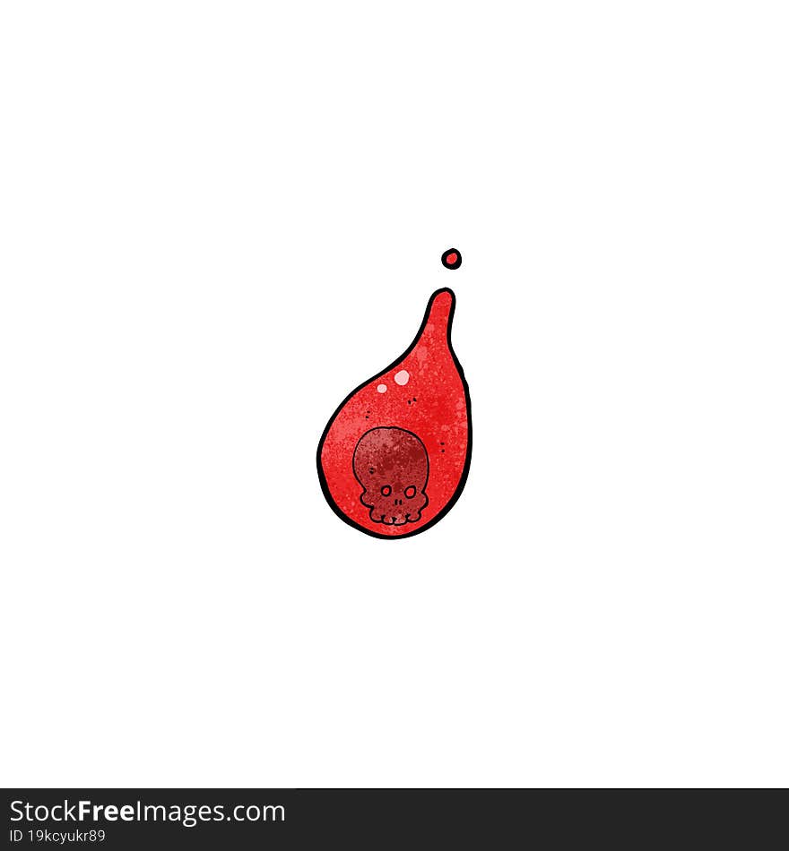 cartoon spooky blood drop