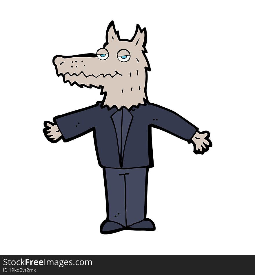 cartoon wolf