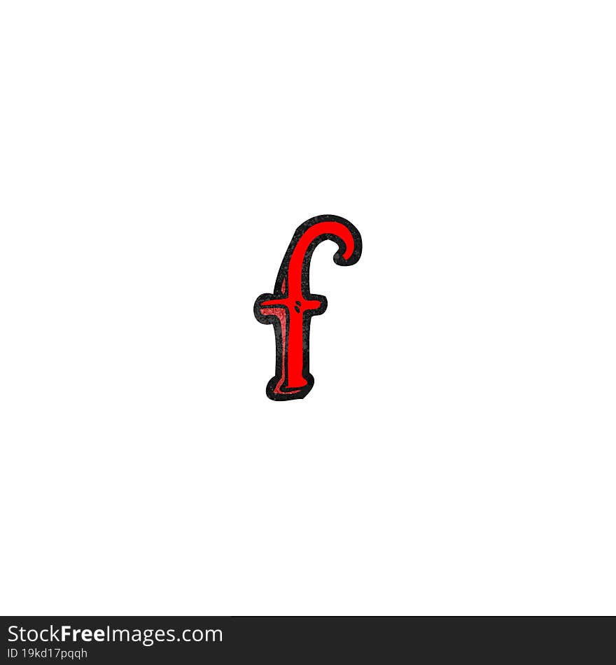 Cartoon Letter F