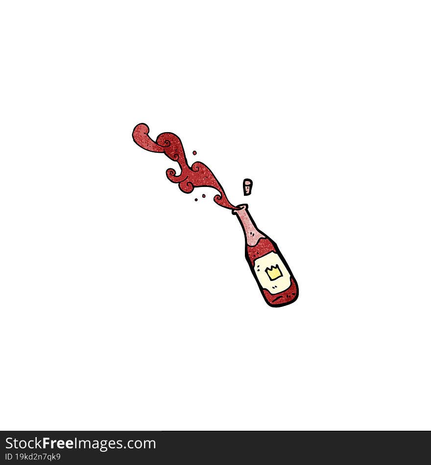 red wine cartoon