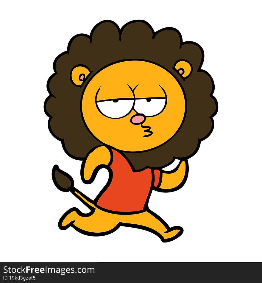 cartoon running lion. cartoon running lion