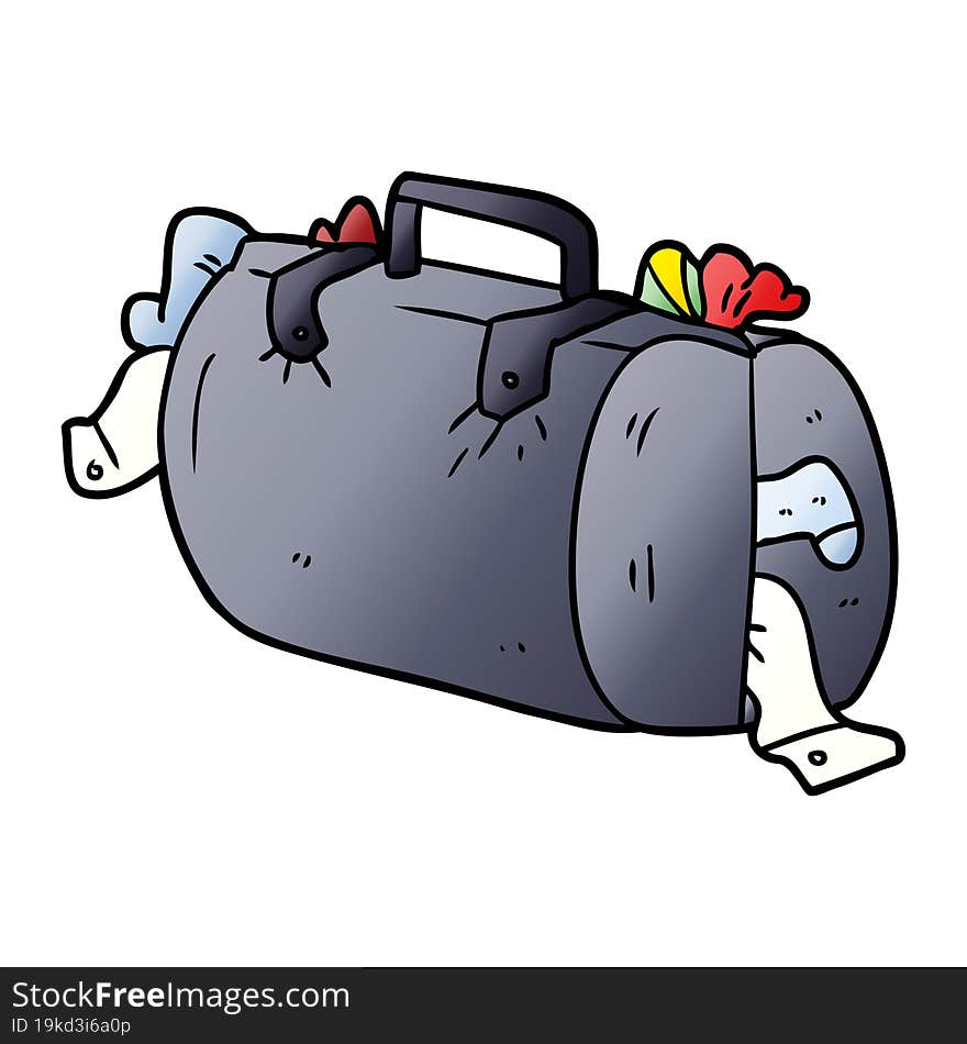 cartoon luggage. cartoon luggage