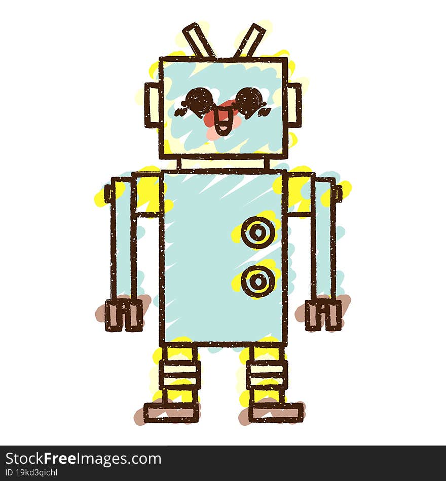 Robot Chalk Drawing