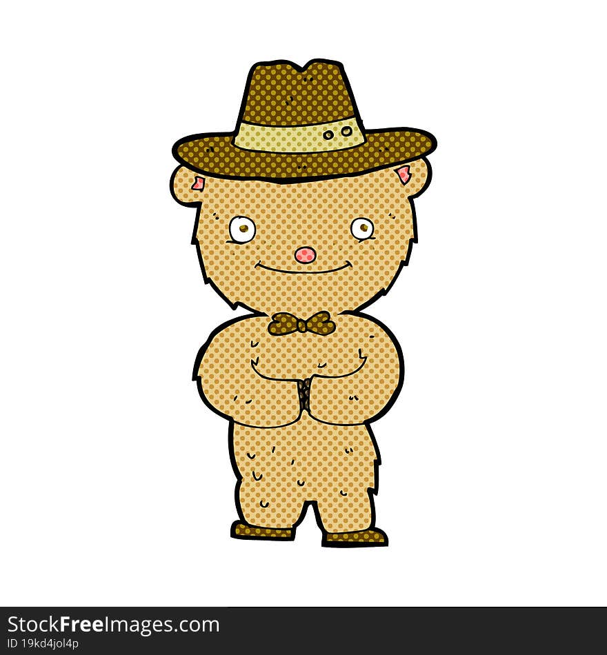 Cartoon Bear In Hat