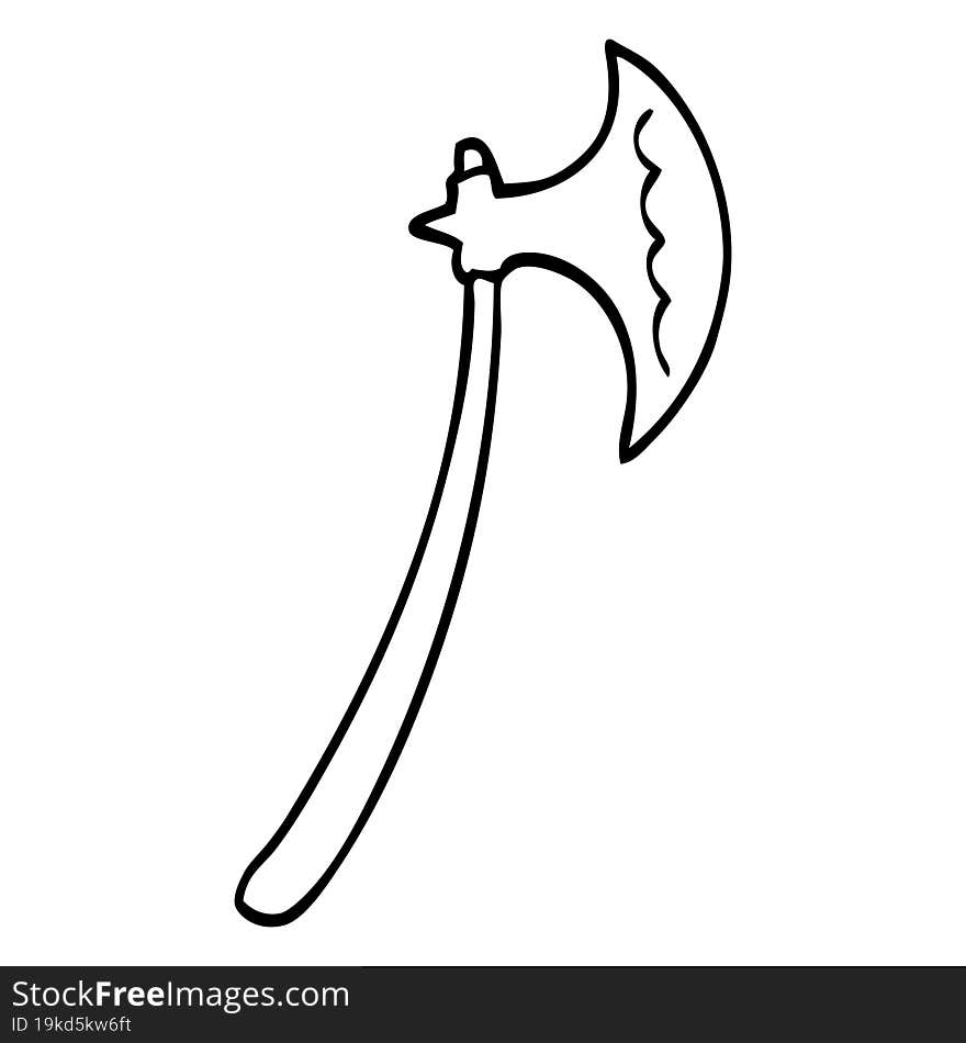 Line Drawing Cartoon Axe