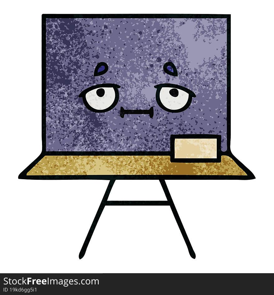 Retro Grunge Texture Cartoon Chalkboard