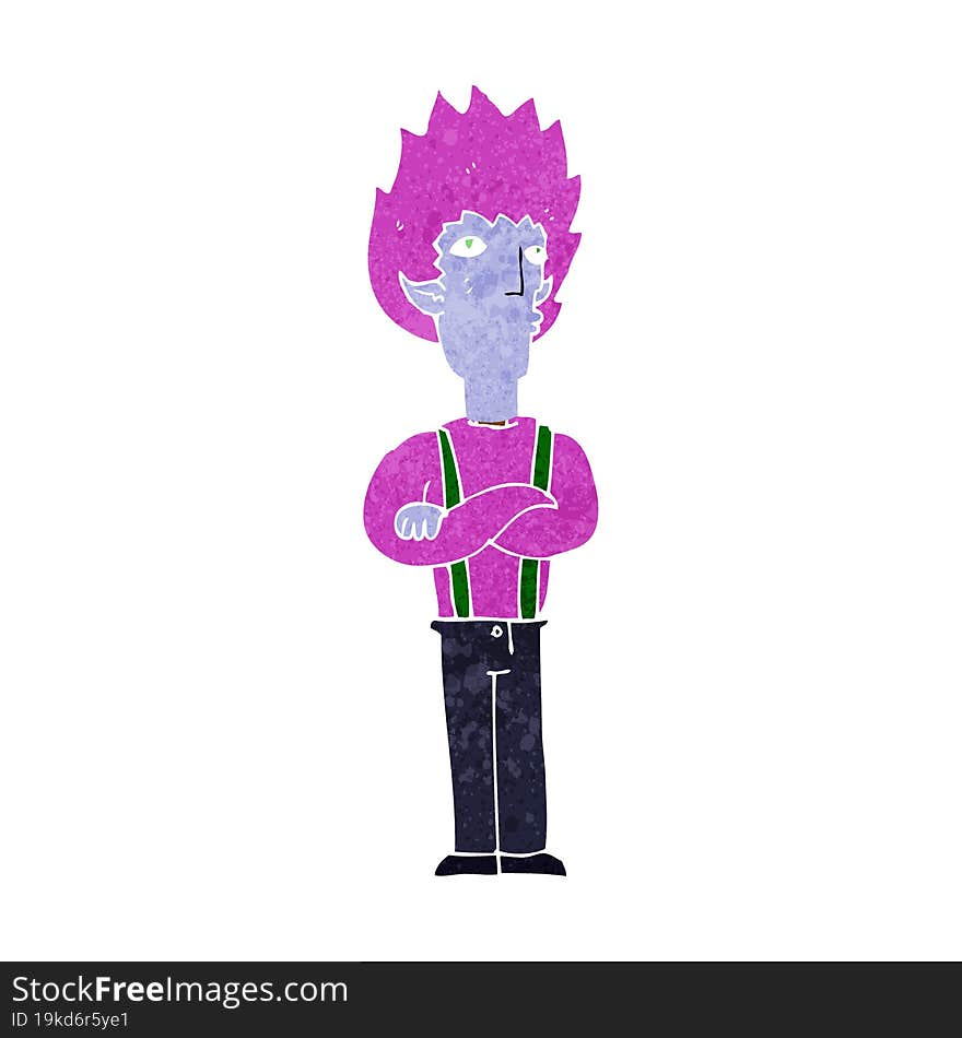 Cartoon Vampire Man