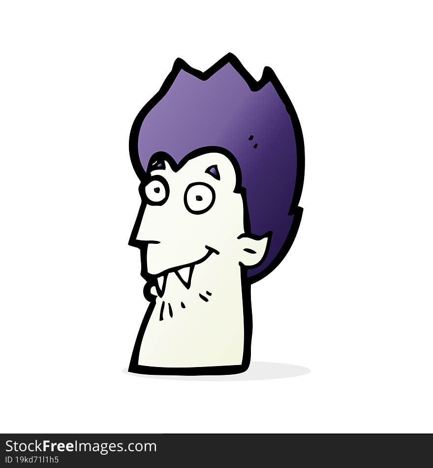 cartoon vampire head