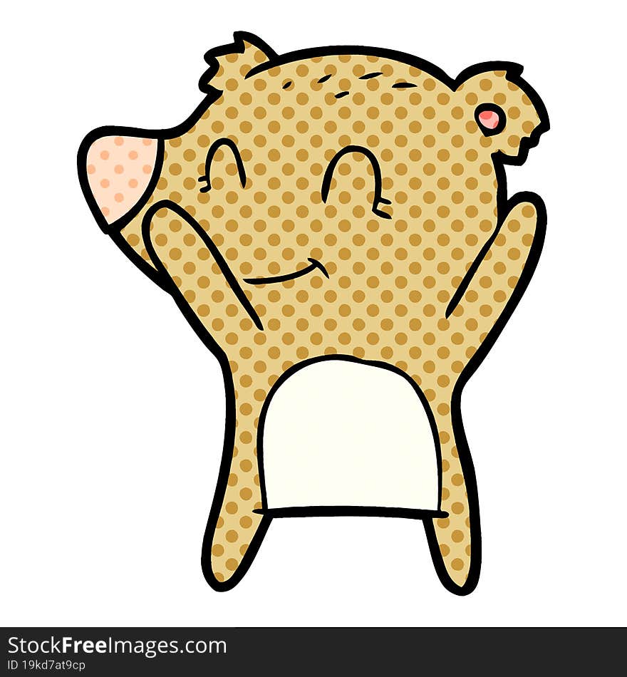 smiling bear cartoon. smiling bear cartoon