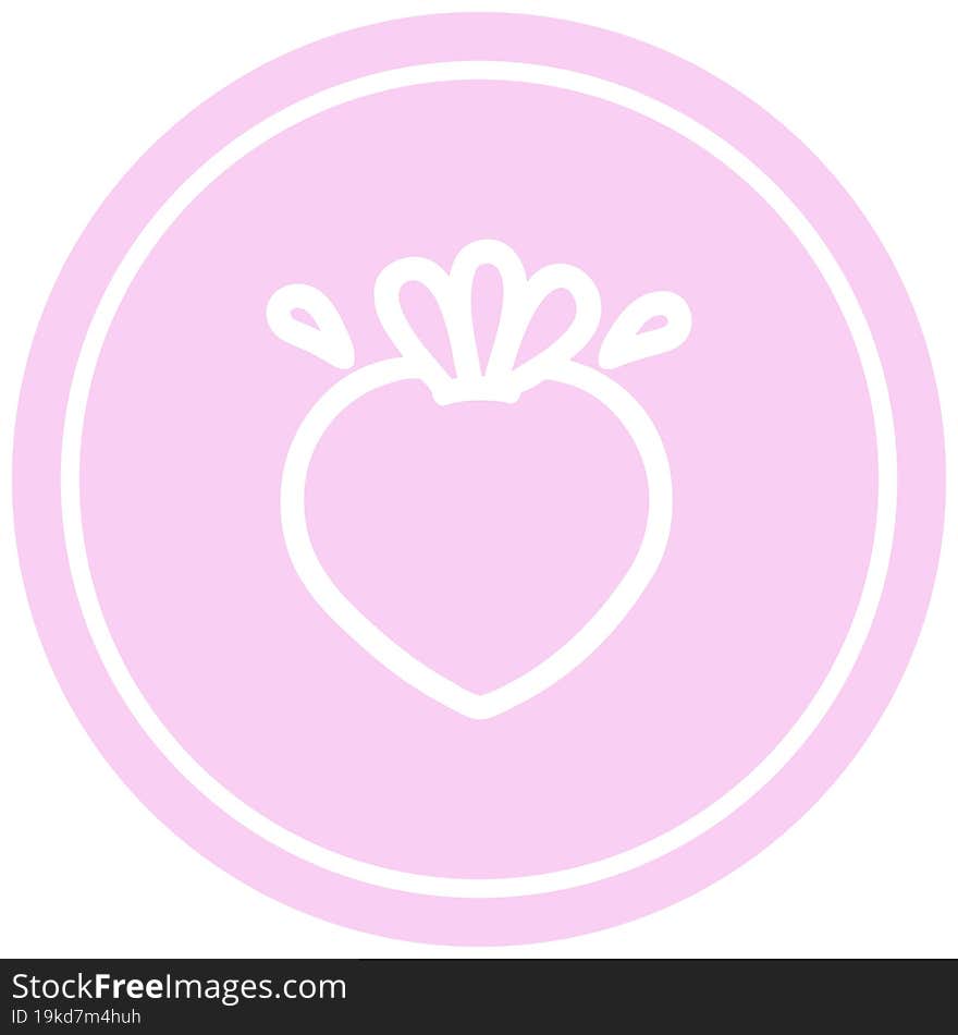 fresh fruit circular icon