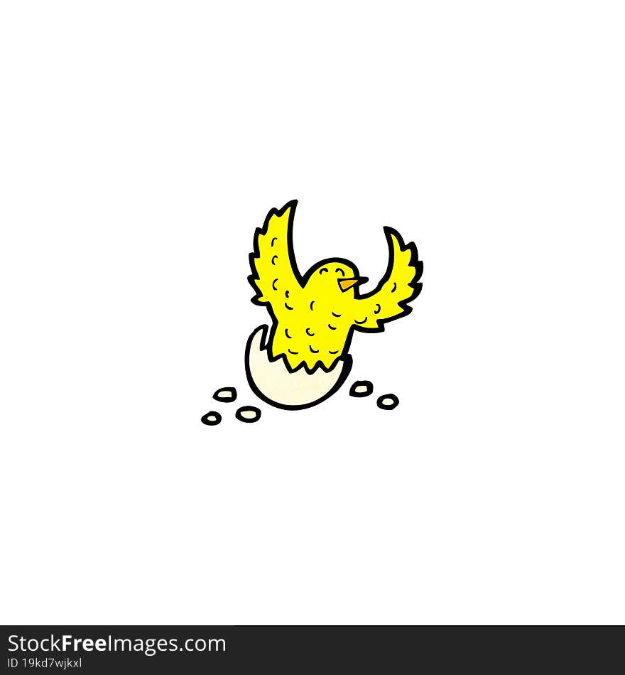 cartoon flapping bird