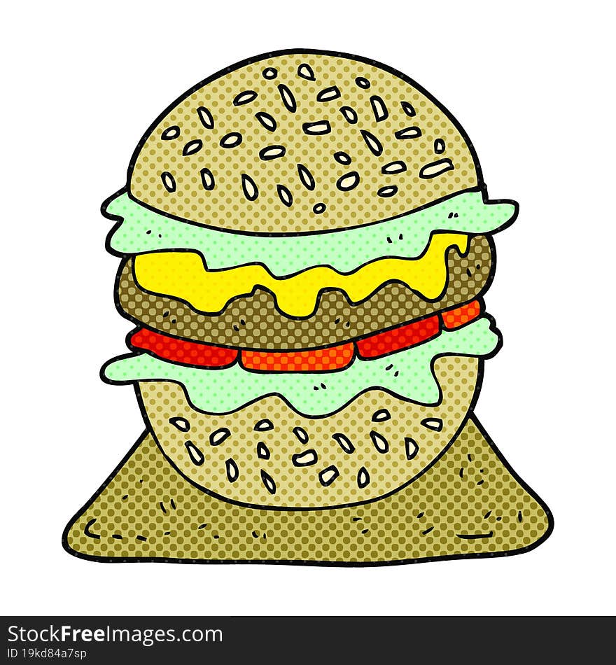 cartoon tasty burger