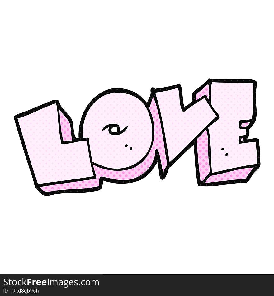 Cartoon Love Sign