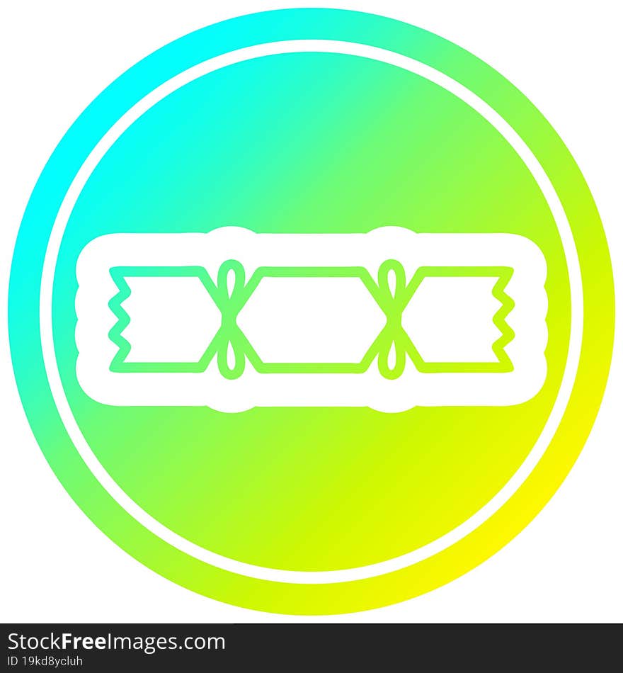 christmas cracker icon with cool gradient finish. christmas cracker icon with cool gradient finish