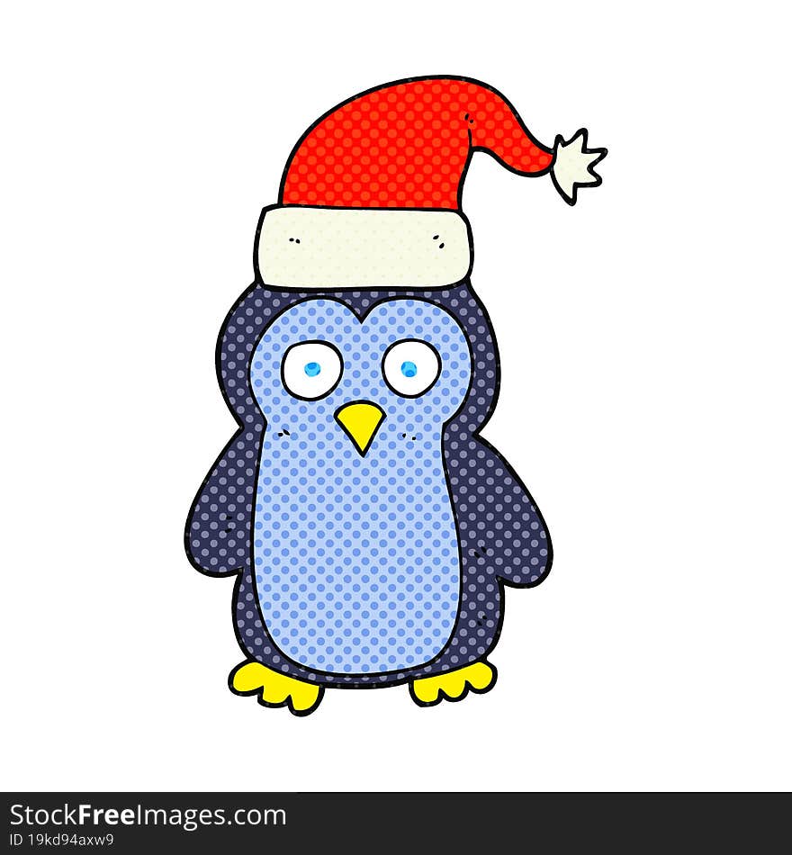 cartoon christmas penguin