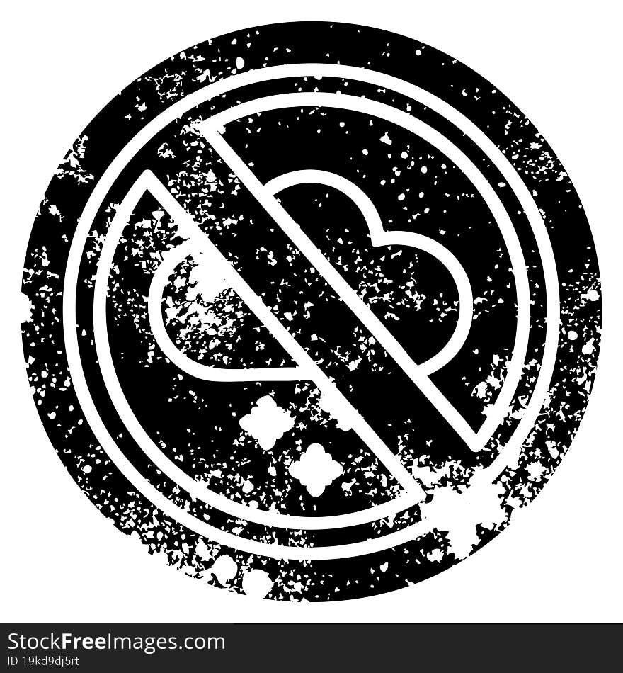 No Cold Weather Distressed Icon