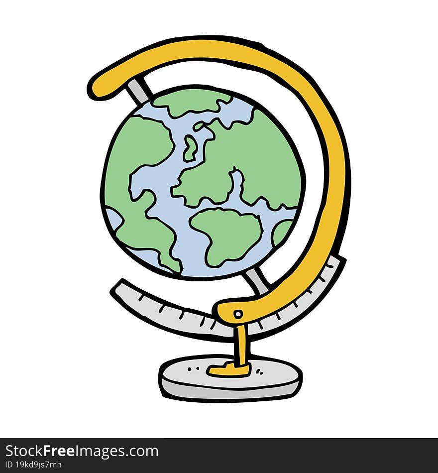 cartoon globe