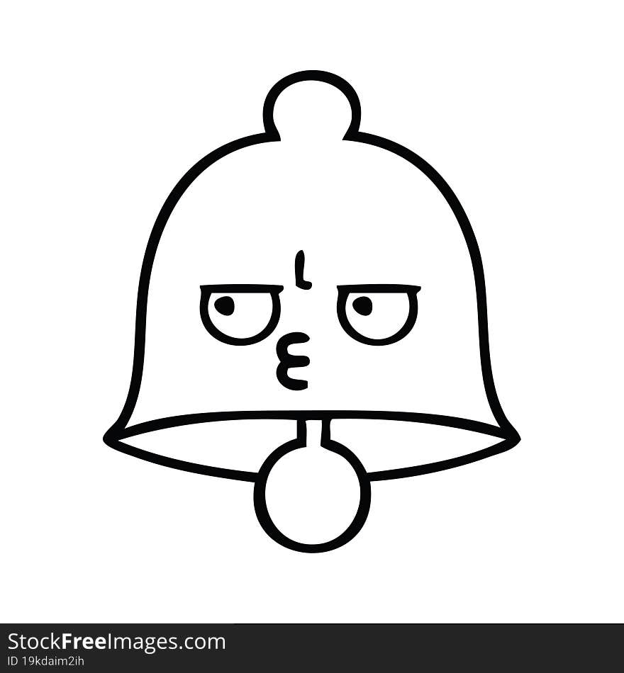 line drawing cartoon bell