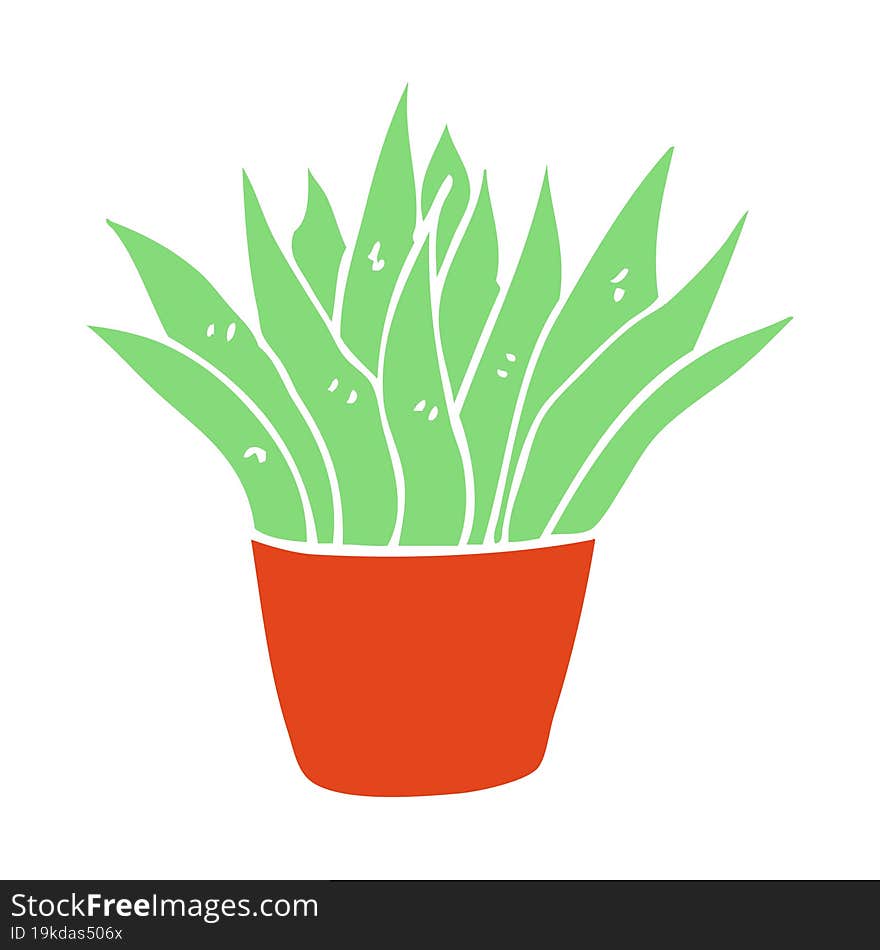 cartoon doodle house plant