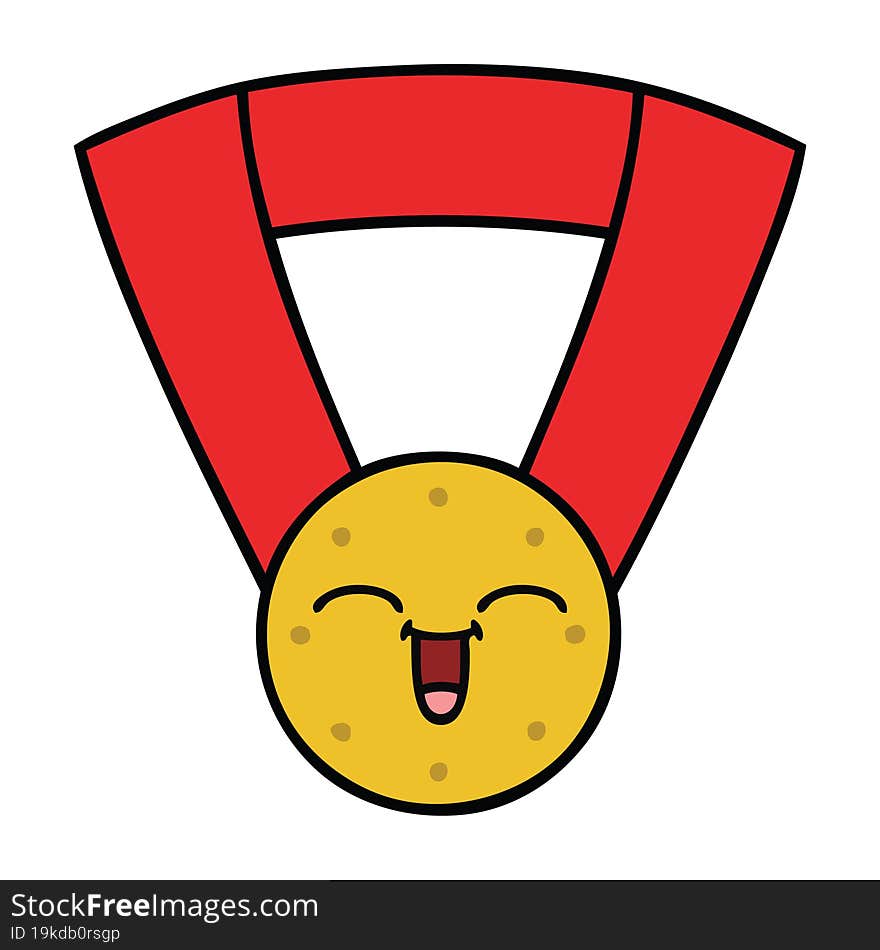 Cute Cartoon Gold Medal