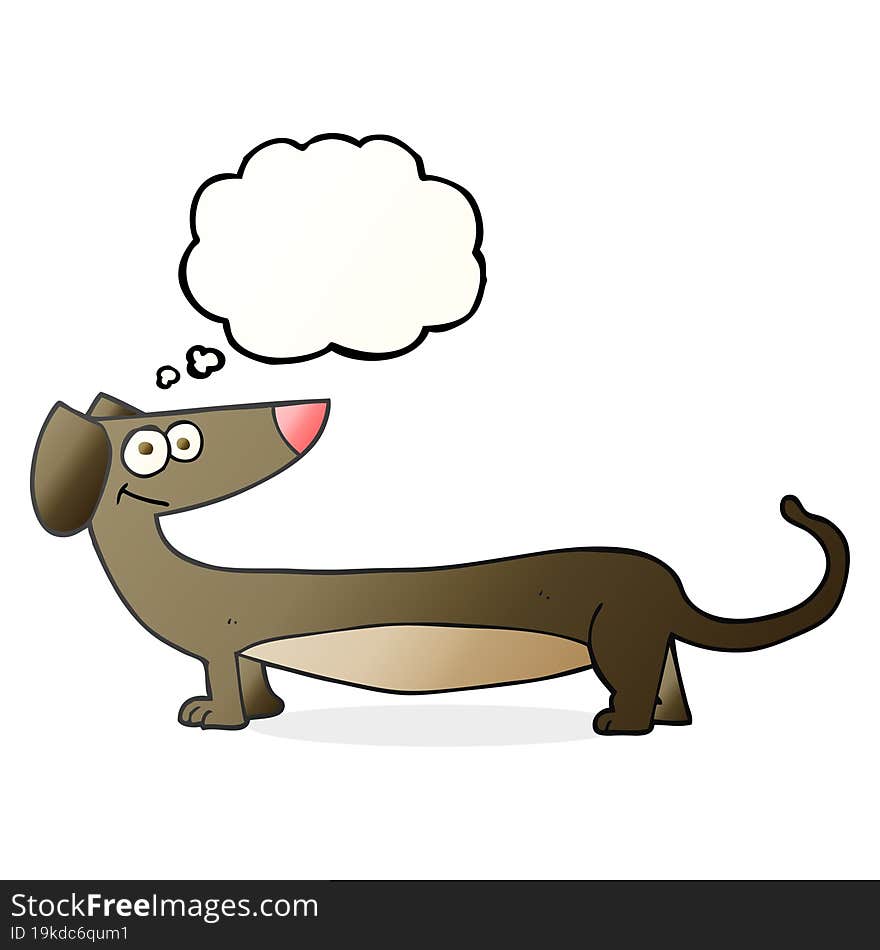 thought bubble cartoon dachshund