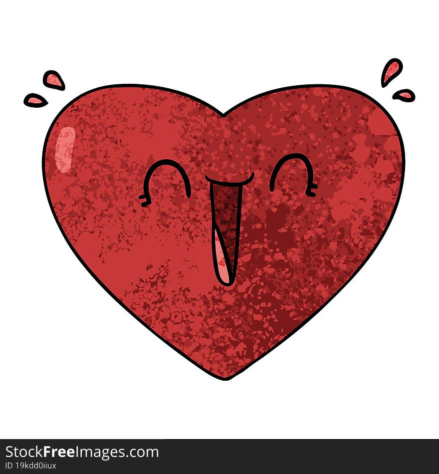 cartoon happy heart. cartoon happy heart