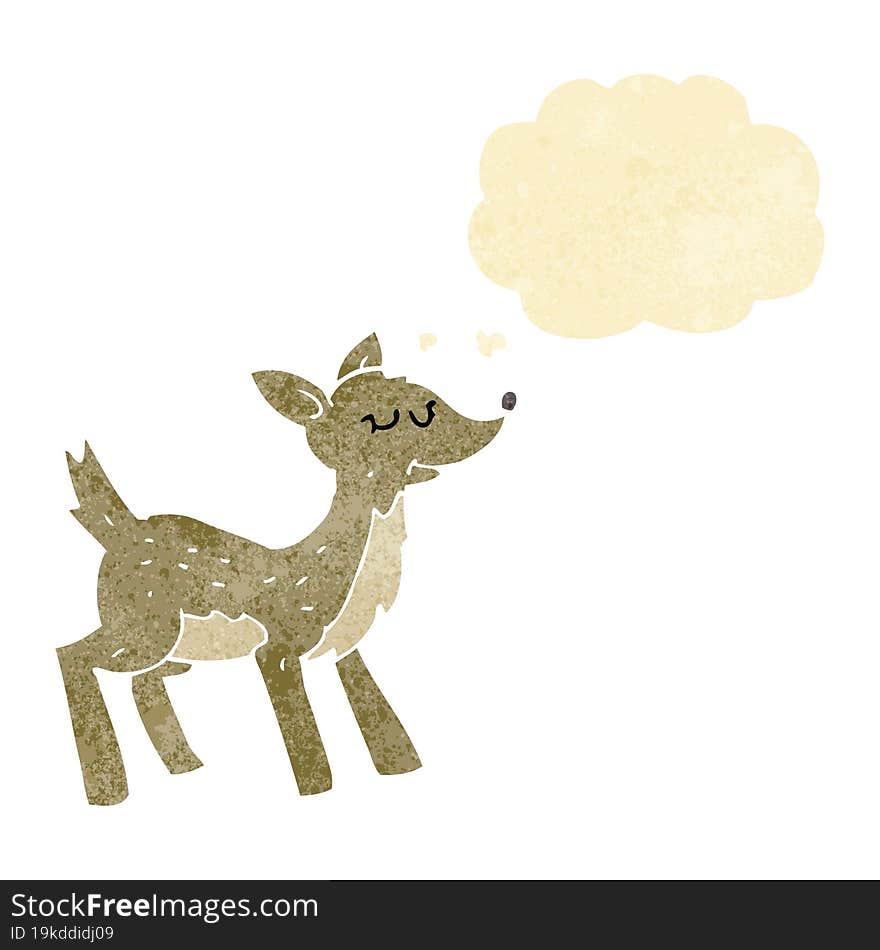 Cute Cartoon Deer With Thought Bubble