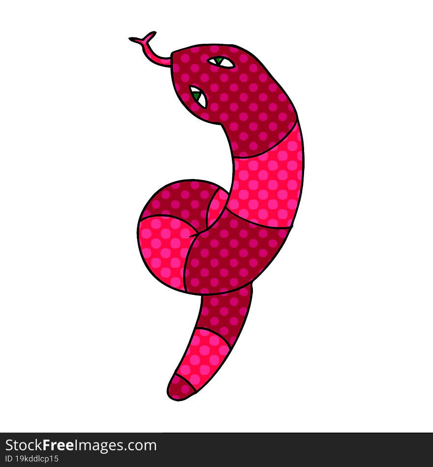 Cartoon Of A Long Snake