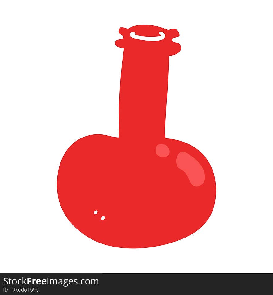 Cartoon Doodle Red Vase