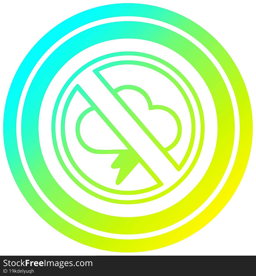 no storms circular in cold gradient spectrum