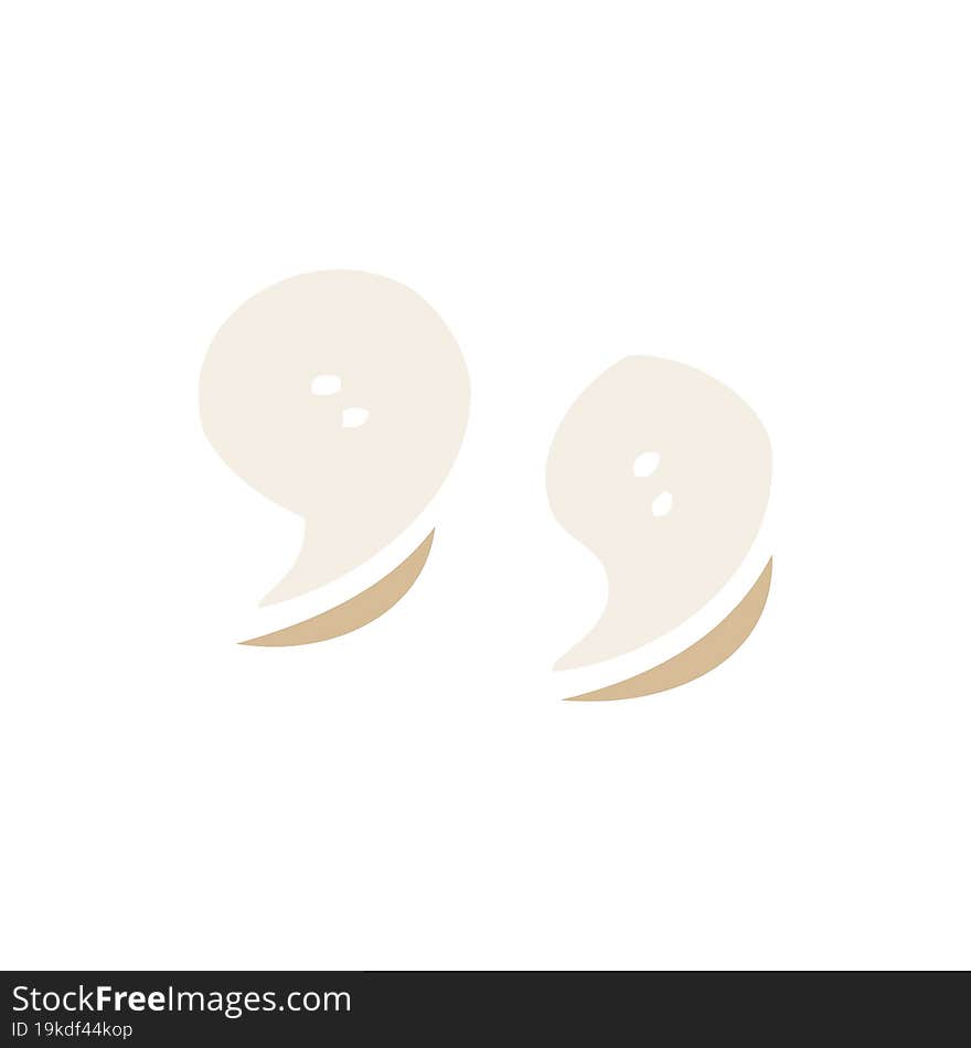 cartoon doodle quotation marks