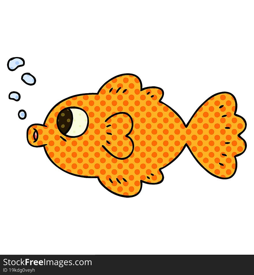 quirky comic book style cartoon fish