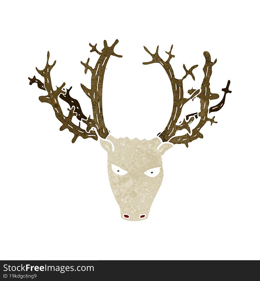 cartoon stag head