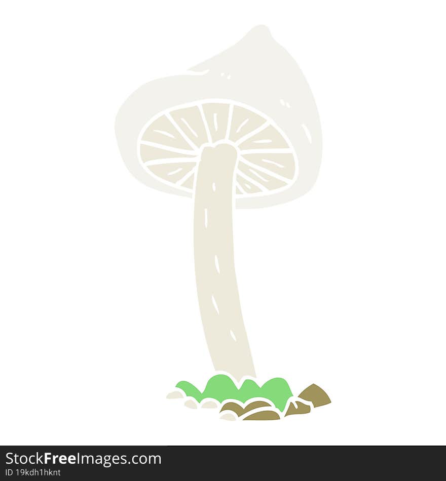 flat color illustration of mushroom. flat color illustration of mushroom