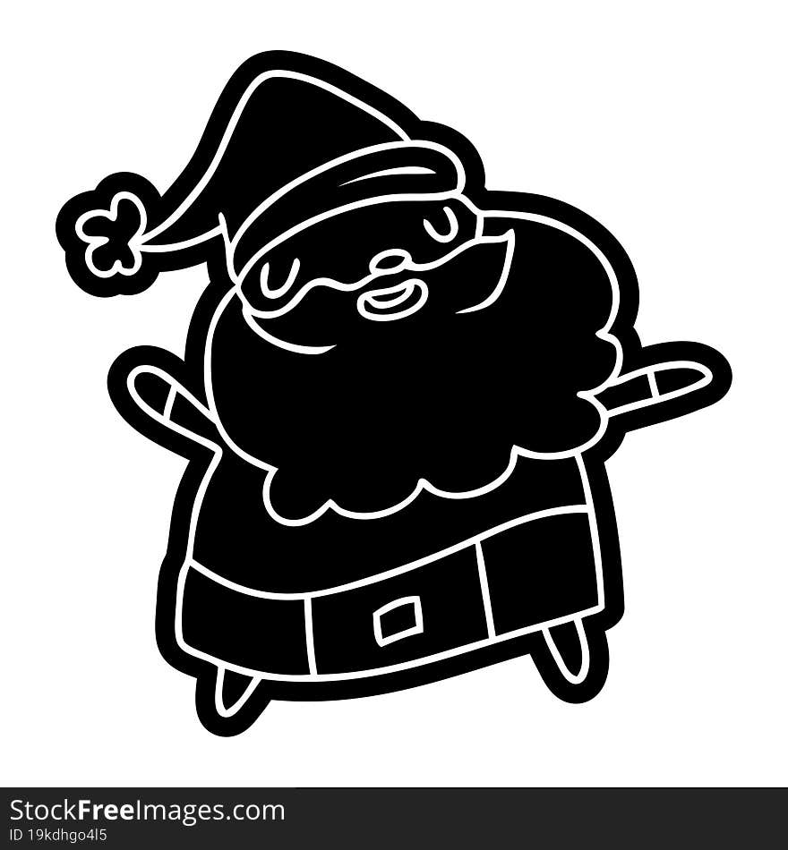 cartoon icon kawaii of santa claus