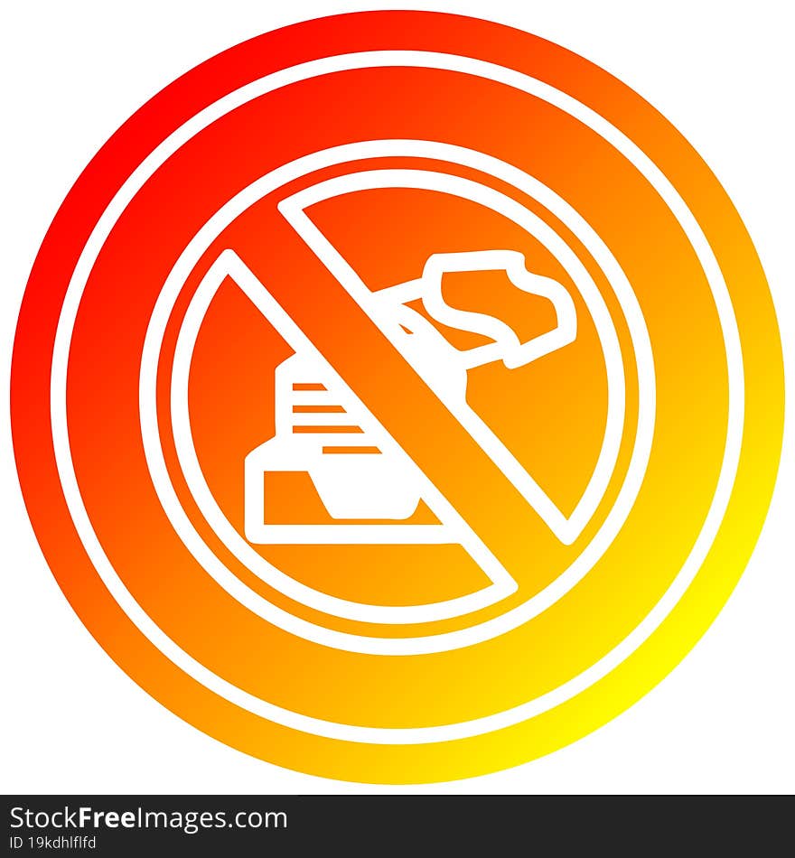 paperless office circular in hot gradient spectrum