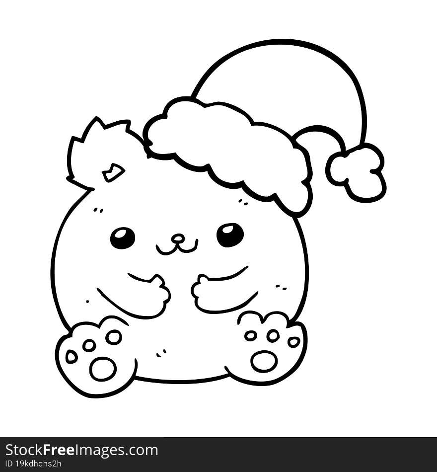 cute cartoon christmas bear