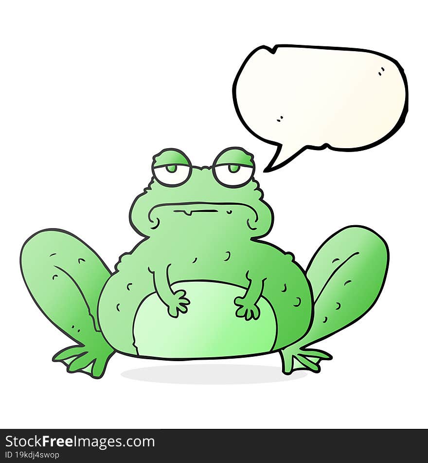 Speech Bubble Cartoon Frog