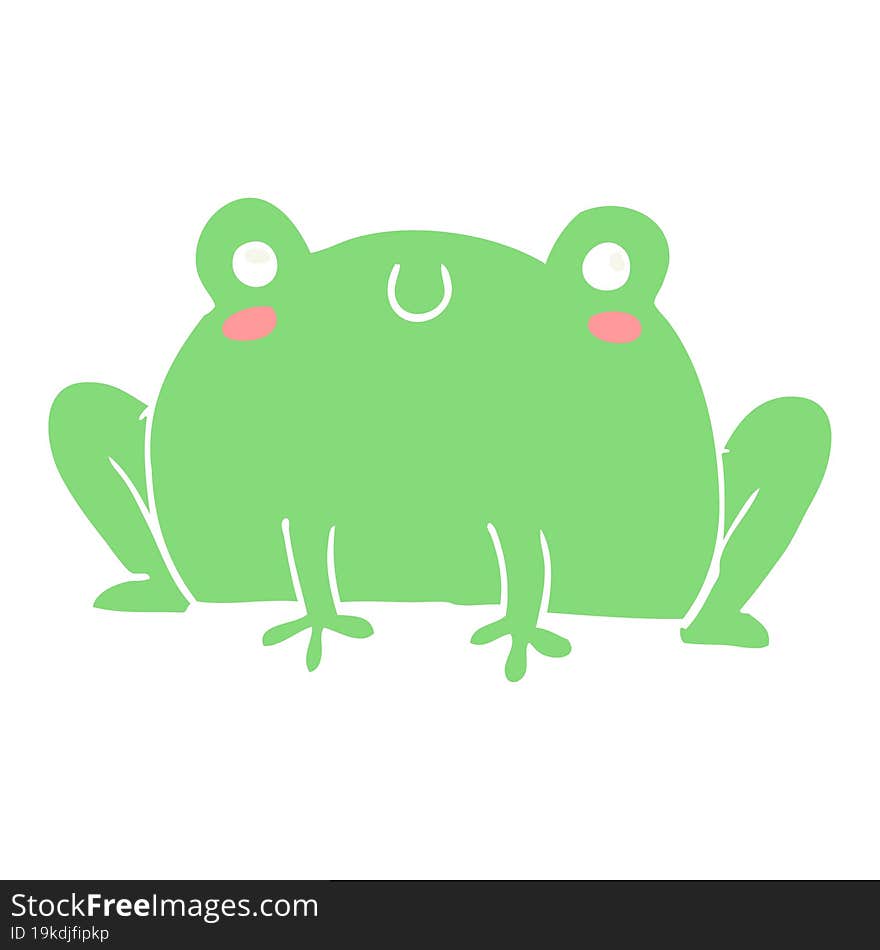 flat color style cartoon frog