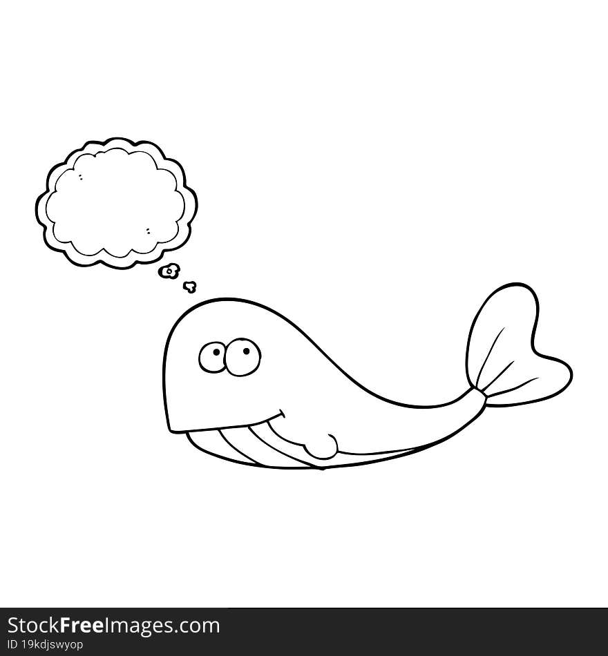 thought bubble cartoon whale