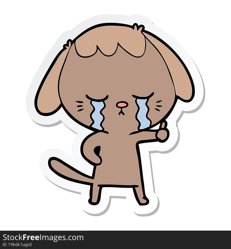 sticker of a cartoon dog