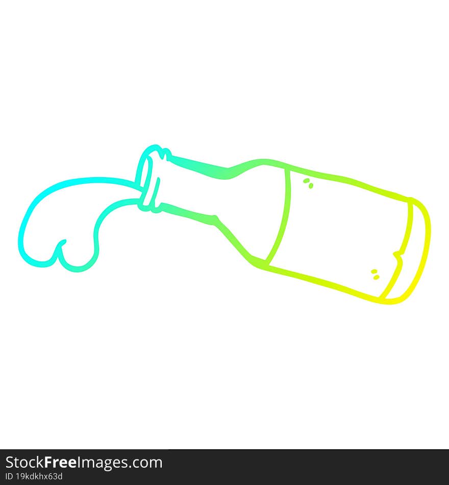 cold gradient line drawing cartoon magic potion