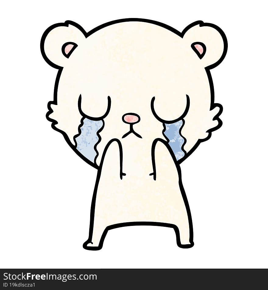 crying polar bear cartoon. crying polar bear cartoon