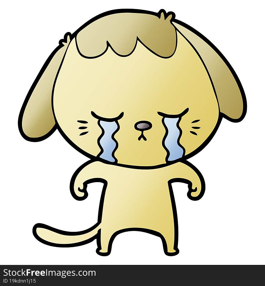 cartoon crying dog. cartoon crying dog