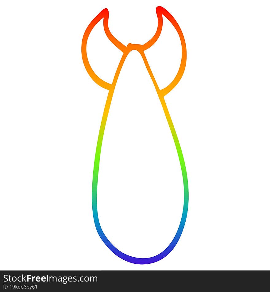 rainbow gradient line drawing cartoon atomic bomb